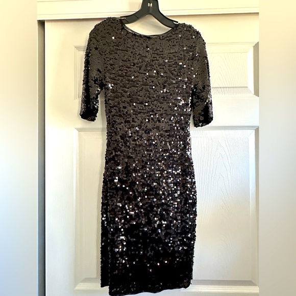 BCBG Black Sequin Dress - Picture 1 of 4